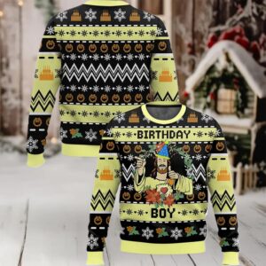 2025 Jesus Birthday Boy Ugly Christmas Sweater