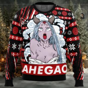 Ahegao Kaguya Shippuden Ugly Christmas Sweater
