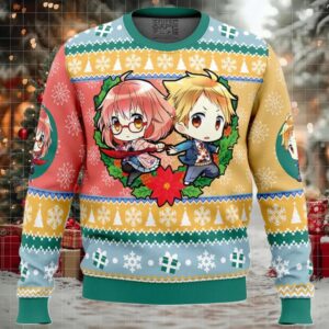 Akihito and Mirai Beyond the Boundary Ugly Christmas Sweater Akihito and Mirai Beyond the Boundary Ugly Christmas Sweater