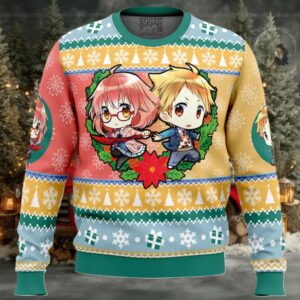 Akihito and Mirai Beyond the Boundary Ugly Christmas Sweater