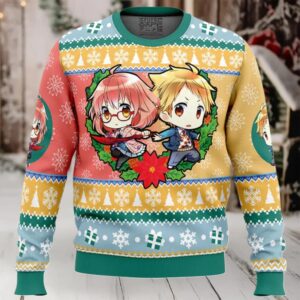 Akihito and Mirai Beyond the Boundary Ugly Christmas Sweater