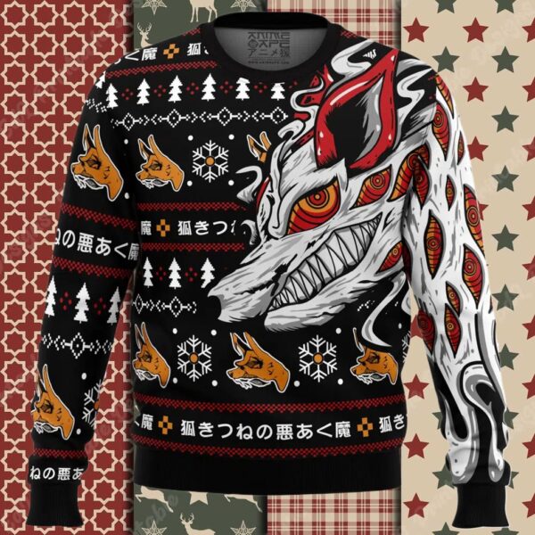 Aki’s Fox Devil Chainsaw Man Ugly Christmas Sweater