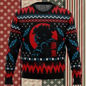 Akuma Street Fighter Ugly Christmas Sweater