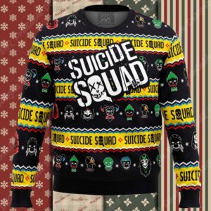 Anti Hero Team Suicide Squad DC Comics Ugly Christmas Sweater