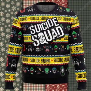 Anti Hero Team Suicide Squad DC Comics Ugly Christmas Sweater
