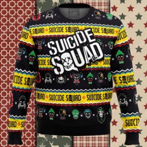 Anti Hero Team Suicide Squad DC Comics Ugly Christmas Sweater
