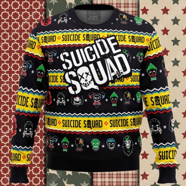 Anti Hero Team Suicide Squad DC Comics Ugly Christmas Sweater