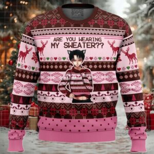 Are You Wearing My Sweater__ Attack on Titan Ugly Christmas Sweaters