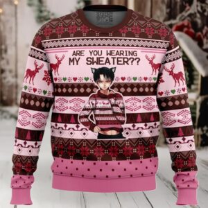Are You Wearing My Sweater__ Attack on Titan Ugly Christmas Sweaters