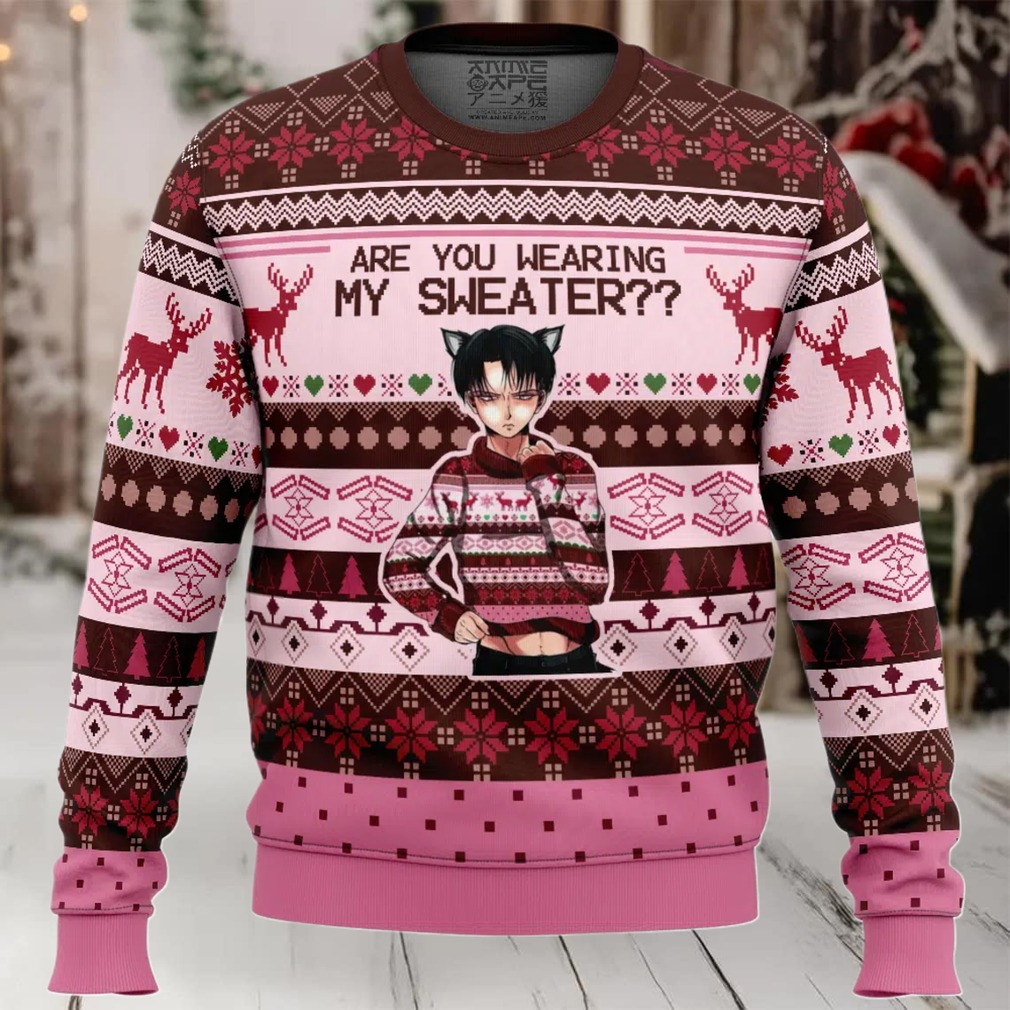 Are You Wearing My Sweater__ Attack on Titan Ugly Christmas Sweaters Are You Wearing My Sweater__ Attack on Titan Ugly Christmas Sweaters