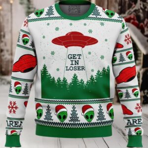 Area 51 Get in Loser Ugly Christmas Sweater