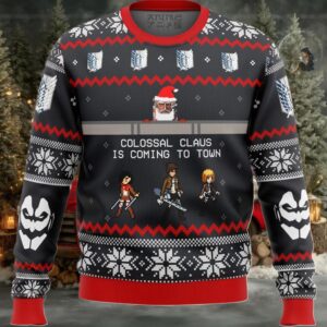 Attack on Titan Colossal Claus Ugly Christmas Sweater