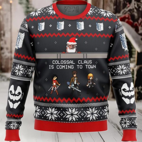 Attack on Titan Colossal Claus Ugly Christmas Sweater