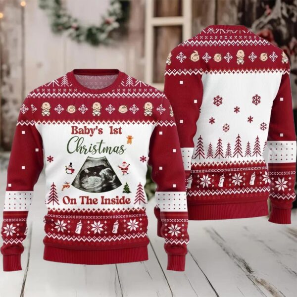 Baby 1st Christmas On The Inside Ugly Sweater Christmas 2025
