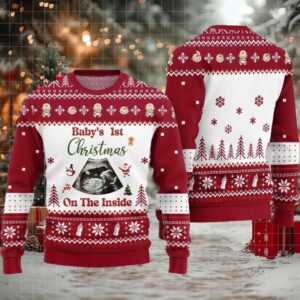 Baby 1st Christmas On The Inside Ugly Sweater Christmas 2025