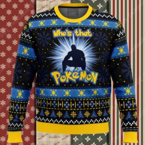 Barry Wood Who’s that Pokemon Ugly Christmas Sweater