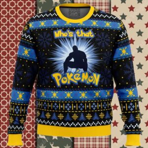 Barry Wood Who's that Pokemon Ugly Christmas Sweater