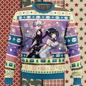 Bell and Hestia Danmachi Ugly Christmas Sweater
