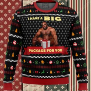 Big Package Barry Wood Meme Ugly Christmas Sweater