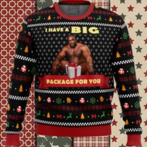 Big Package Barry Wood Meme Ugly Christmas Sweater