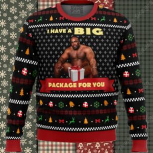 Big Package Barry Wood Meme Ugly Christmas Sweater