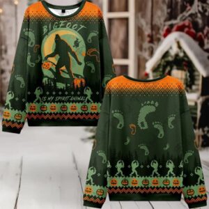 Bigfoot is My Spirit Animal Ugly Sweater 2025 Christmas