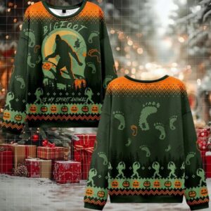 Bigfoot is My Spirit Animal Ugly Sweater 2025 Christmas