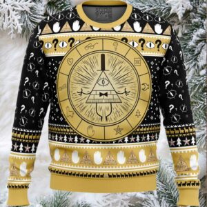 Bill Cipher Gravity Falls Ugly Christmas Sweater
