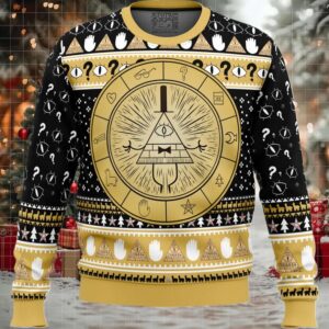 Bill Cipher Gravity Falls Ugly Christmas Sweater