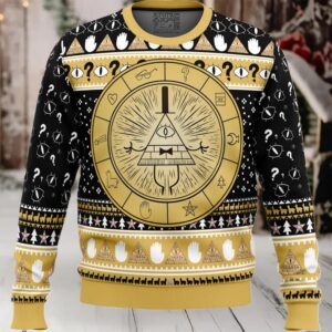 Bill Cipher Gravity Falls Ugly Christmas Sweater