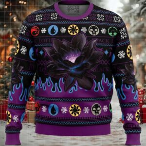 Black Lotus Magic the Gathering Ugly Christmas Sweater