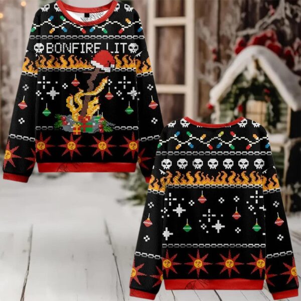 Bonfire Lit Ugly Sweater 2025 Christmas