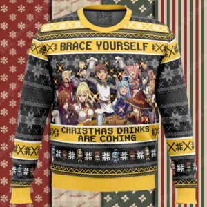 Brace Yourself Konosuba Ugly Christmas Sweater