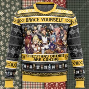 Brace Yourself Konosuba Ugly Christmas Sweater