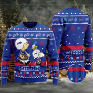 Buffalo Bills Ugly Sweater, Snoopy 3D Ugly Xmas Sweater, Unique Gifts For Christmas Moderntees
