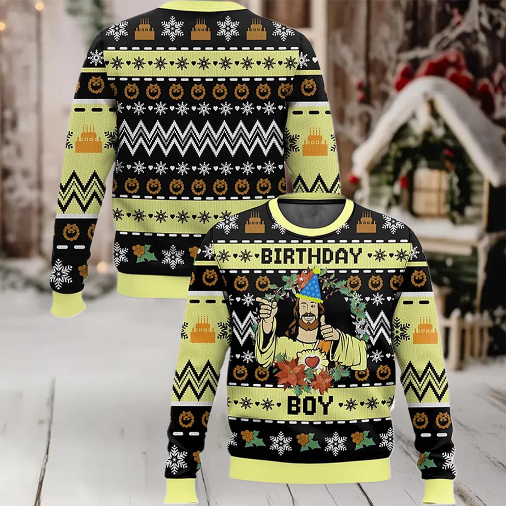 2025 Jesus Birthday Boy Ugly Christmas Sweater