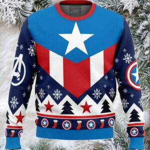 Captain America Ugly Christmas Sweater