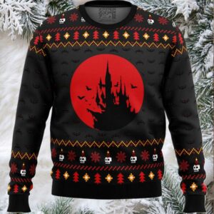 Castlevania Creepy Castle Ugly Christmas Sweater