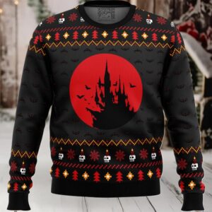 Castlevania Creepy Castle Ugly Christmas Sweater