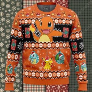 Charmander I Choose You Pokemon Ugly Christmas Sweater