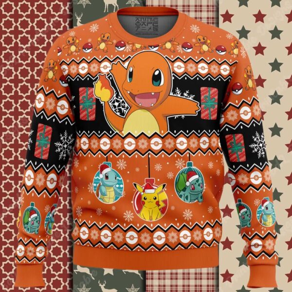 Charmander I Choose You Pokemon Ugly Christmas Sweater