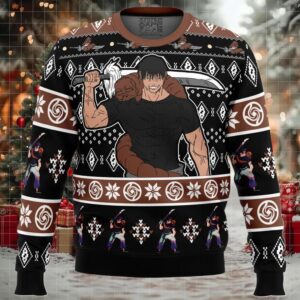 Chibi Toji Fushiguro Jujutsu Kaisen Ugly Christmas Sweater