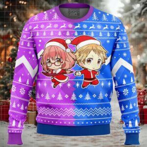 Christmas Akihito And Mirai Beyond the Boundary Ugly Christmas Sweater
