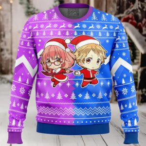 Christmas Akihito And Mirai Beyond the Boundary Ugly Christmas Sweater
