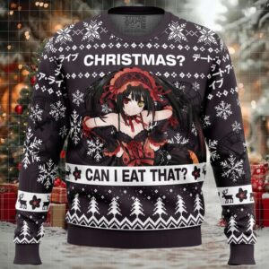 Christmas Can I Eat That Date A Live Ugly Christmas Sweater