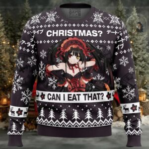 Christmas Can I Eat That Date A Live Ugly Christmas Sweater
