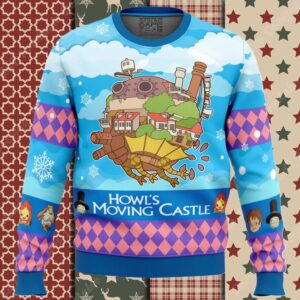 Christmas Castle Howl's Moving Castle Ugly Christmas Sweater
