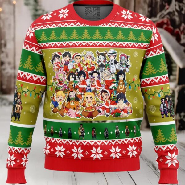Christmas Demon Slayer Squad Demon Slayer Ugly Christmas Sweater