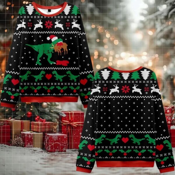 Christmas Dinosaur Ugly Sweater 2025 Christmas