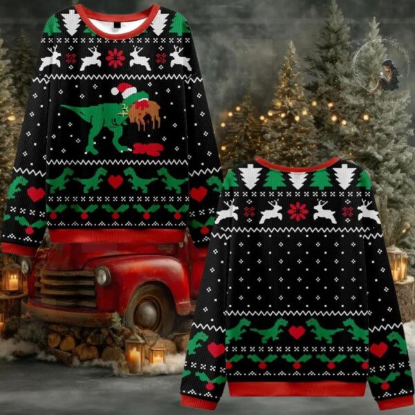 Christmas Dinosaur Ugly Sweater 2025 Christmas
